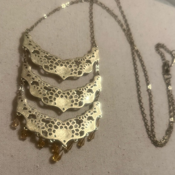 RARE Sunlit Sahara Ladder Statement Necklace - Picture 2 of 7